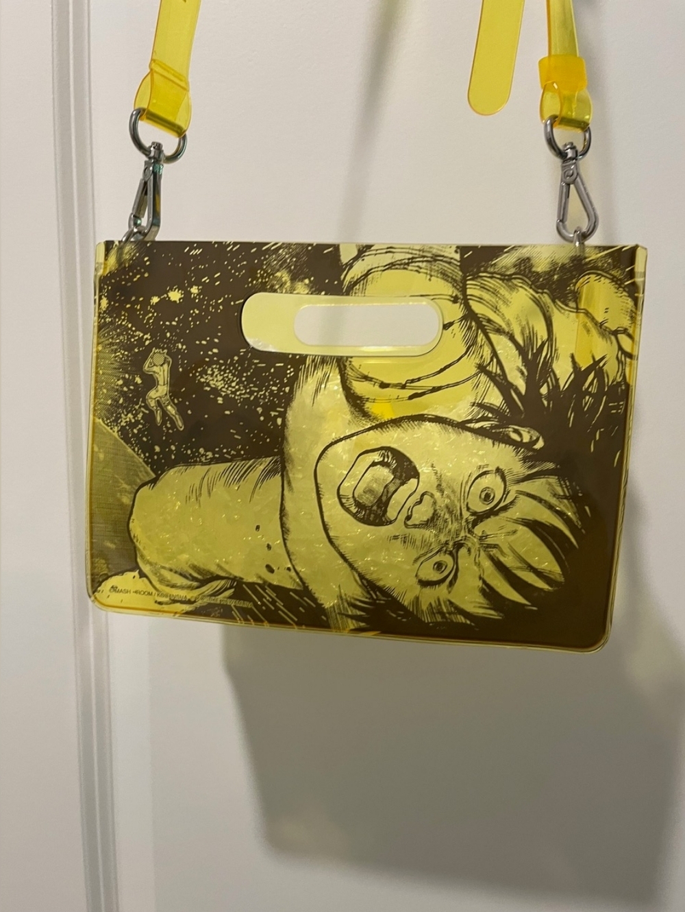 AKIRA ART OF WALL x nana-nana A5 PVC Bag In Yellow & Black EUC